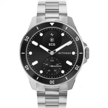 Withings ScanWatch Nova 1.6 cm (0.63) OLED 42 mm Hybrid Schwarz, Edelstahl GPS (Satellit)