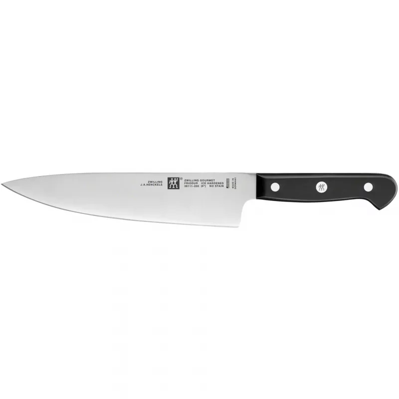 Messer- und Besteckblockset ZWILLING Gourmet 7-tlg. — Klingen aus Edelstahl, Kunststoffgriffe, enthält Koch-, Tranchier-, Brot-, Schäl- und Universalmesser, Küchenschere
