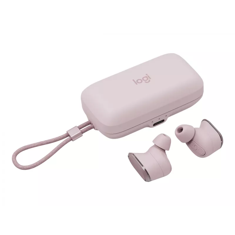 Logitech Zone True Wireless, In-Ear-Kopfhörer, ANC, Rosé, pink, In-Ear, Bluetooth, 985-001090