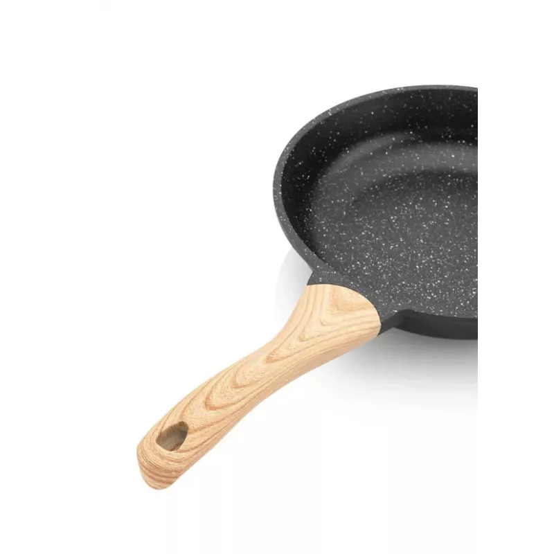 ETA | Pfanne | ETA792990000 TITANIUM II | Universal | Durchmesser 24 cm | Elektro, Induktion, Gas, Glaskeramik | Geeignet für Induktionsherd | Fixierter Griff | Schwarz