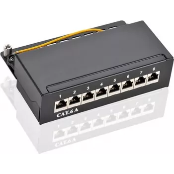 Goobay 62065 - RJ-45 - Cat6a - S/FTP (S-STP) - 22/26 - Schwarz - Rack-Installation (62065)