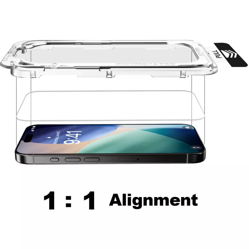 NEVOGLASS, Displayschutzfolie Transparent, iPhone 17 Air, mit Easy App
