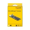 M.2 Key B+M Stecker auf USB Type-C Buchse Konverter, DeLOCK, 63174
