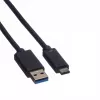 ROLINE - USB-Kabel - USB Typ C (M) - 9-polig USB Typ A (M) - 50 cm (USB 3.1) - vergossen - Schwarz (11.02.9010)