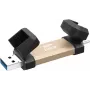 USB-Flash-Laufwerk Silicon Power DS72 250 GB, USB 3.2 Gen 2 Typ-A / Typ-C, Aluminium/Gummikappe, gold