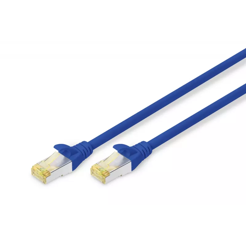 DIGITUS CAT6A S-FTP PATCH-KABEL LSZH AWG 26/7 LÄNGE 0,25 M BLAU