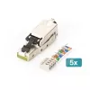 Digitus CAT 6A Feldkonfektionierbarer Stecker STP 5 Stück RJ-45 Stecker Silber