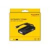 DeLOCK Mini DisplayPort 1.2 auf VGA HDMI DVI Audio 4K passiv schwarz