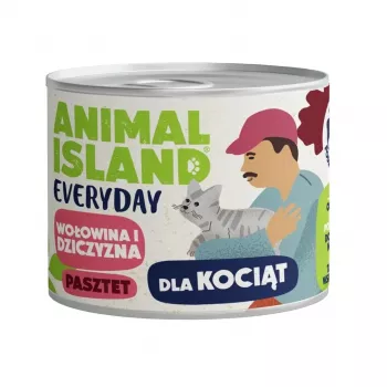 ANIMAL ISLAND Everyday Rind und Wild für Kätzchen - Nassfutter für Katzen - 185 g