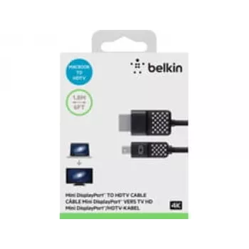 Mini DisplayPort auf HDTV-Kabel, 1,8 m, Mini DisplayPort, HDMI, Stecker, Stecker, Schwarz
