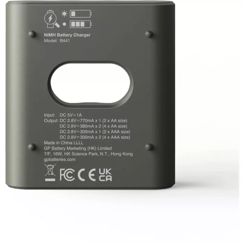 Batterieladegerät GP B441 für NiMH AA- und AAA-Akkus