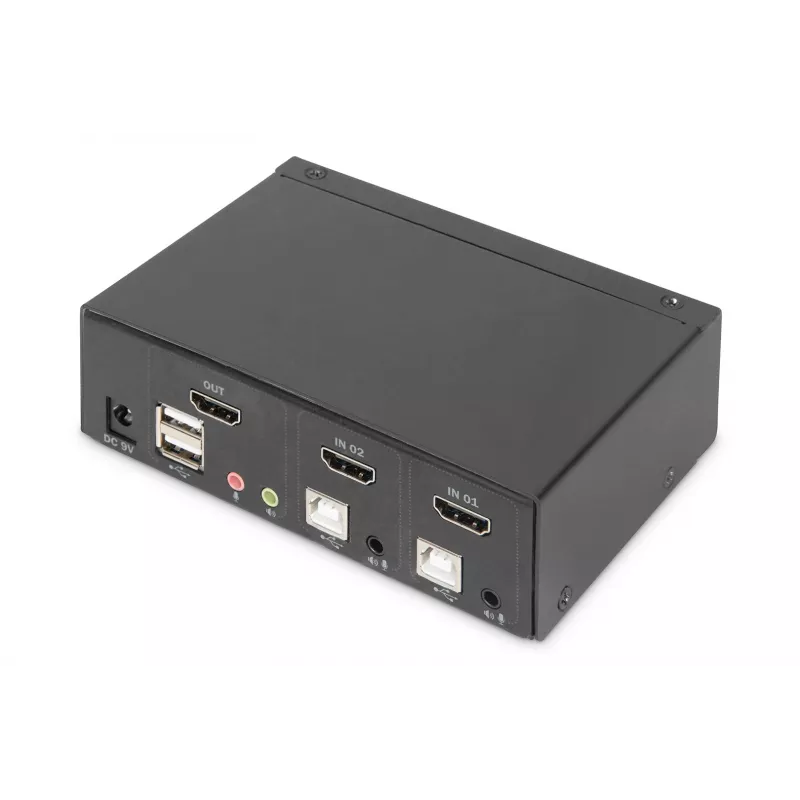 KVM Switch Digitus 2 Port Single Display 4K HDMI