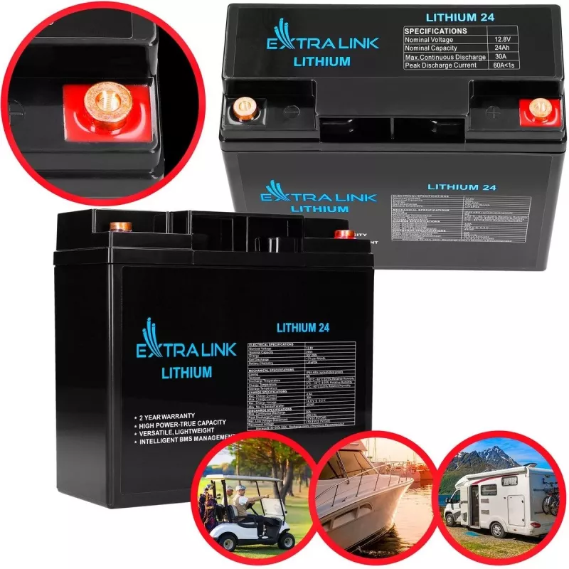 Extralink Akku LiFePO4 24000 mAh 12,8 V