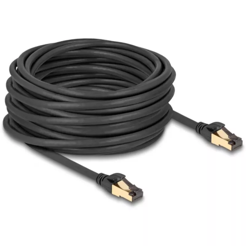 Netzwerkkabel DeLOCK RJ45 Cat.6A Stecker auf Stecker S/FTP 15 m schwarz