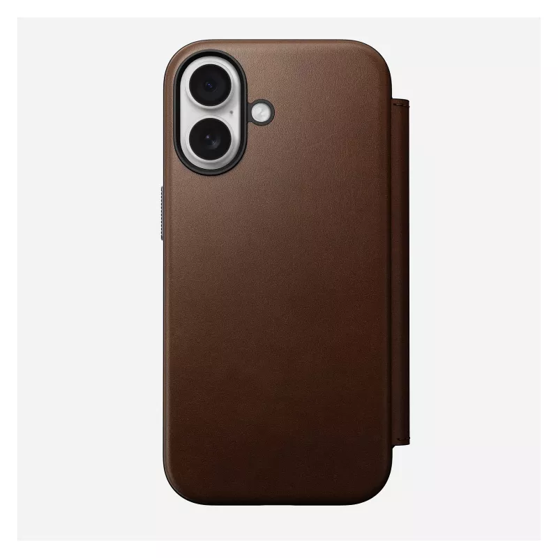 Folio-Handyhülle Nomad NM014209858 für Apple iPhone 17, 16 cm (6,3 Zoll), braun, 4 Kartenfächer
