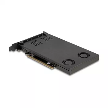 Delock PCI Express x16 Kartenhalter für 2 x M.2 NVMe SSD Bifurkation 47042
