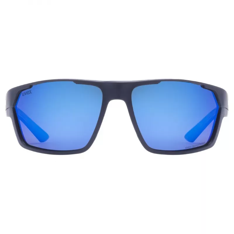 Multisportbrille UVEX sportstyle 233 P — Vollrand, Unisex, Marineblau, 28 g