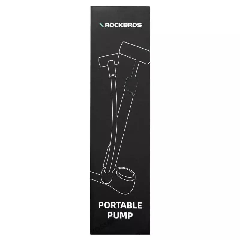 Rockbros 42310006001 Fahrrad-Handpumpe mit Manometer Schwarz