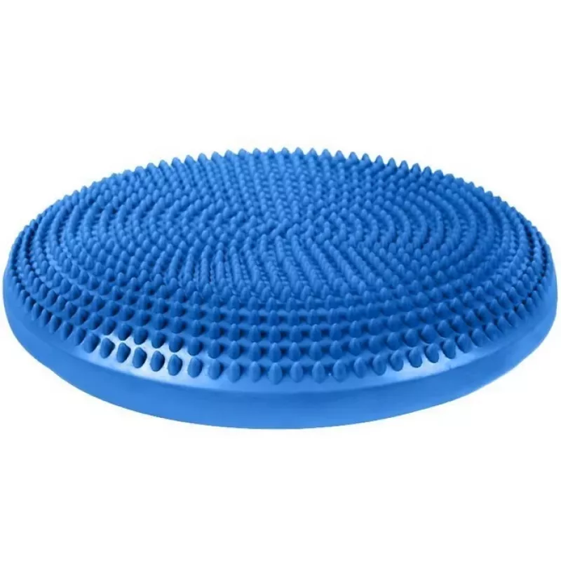 Aufblasbares Stabilitätskissen MDH Sensory Balance Disc DRQM3C0CHXUXP, blau, PVC, Ø350 mm, Höhe 60 mm, max. Belastung 200 kg, mit Laschen