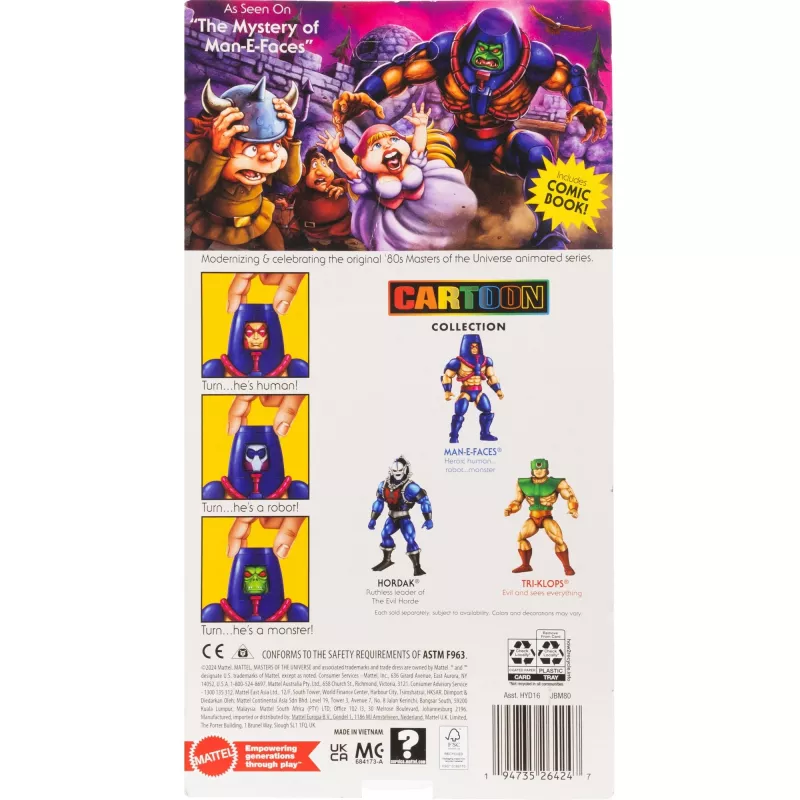 Actionfigur MATTEL M.O.T.U. Origins Man-E-Faces JBM80, sammelbare, posierbare Figur