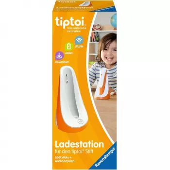 tiptoi Ladestation Ravensburger 00111 Innenraum-Ladestation für Stylus Pen Orange Weiß