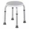 Runder Duschhocker aus Aluminium