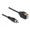 DeLOCK Kabel RCA-Stecker auf Klemmleistenadapter mit Drucktaste 15 cm