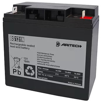 Versiegelte Blei-Säure-Batterie Aritech BS131N 12V 18Ah, wartungsfrei, wiederaufladbar