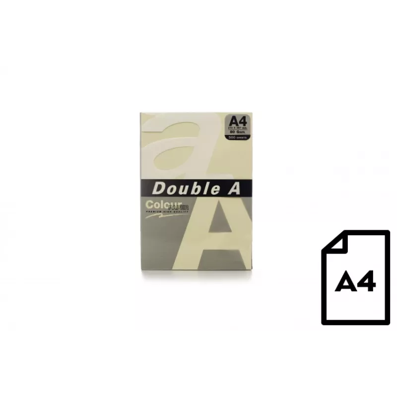 Farbpapier Double A, 80g, A4, 500 Blatt, Elfenbein