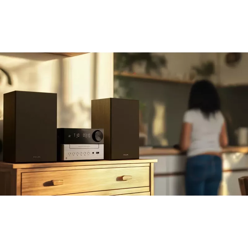 Philips TAM3205M2 Home-Audio-System Home-Audio-Mikrosystem 20 W Schwarz, Silber