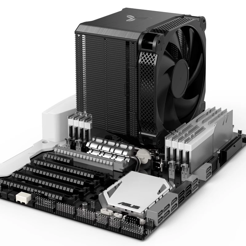 Jonsbo HX6250 Prozessor-Kühlkörper/Radiator 14 cm Schwarz 1 Stk.