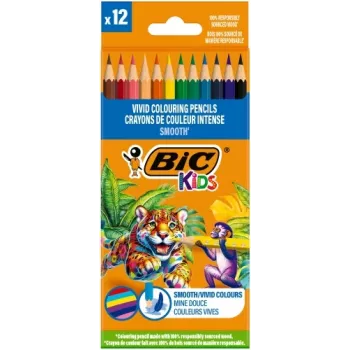 BIC Buntstifte Kids Smooth 12 Farben Set