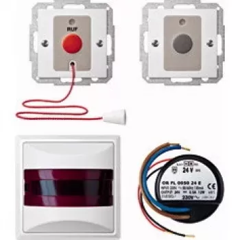 Druckschalter Merten MEG4849-1419, weißes Thermoplastgehäuse, 230 V AC, 0,5 A