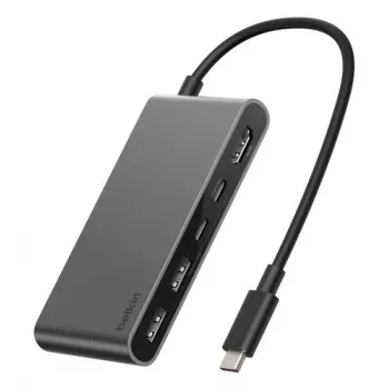 Belkin Connect, USB Typ-C, HDMI, USB 2.0 Typ-A, USB Typ-C, 5000 Mbit/s, 60 Hz, 3840 x 2160 Pixel, Schwarz