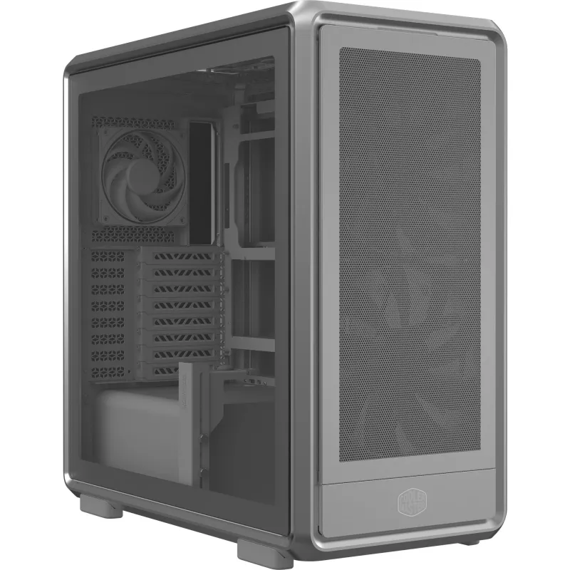 PC Midi Tower Cooler Master MasterFrame 600 Mesh Silber — unterstützt ATX/EATX, vorne 2×200mm, 2,5-Zoll/3,5-Zoll-Laufwerke