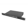 Unmanaged Switch LANBERG RSFE-16P-2C-150 — 18-Port Gigabit, 16 PoE+/2 SFP, 150 W gesamt, 1U Rack, Metall, Schwarz