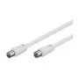 Wentronic Goobay Antennen-Anschlusskabel, 100 % abgeschirmt, Weiß, 10 m - Koax-Stecker Koax-Buchse (50716)