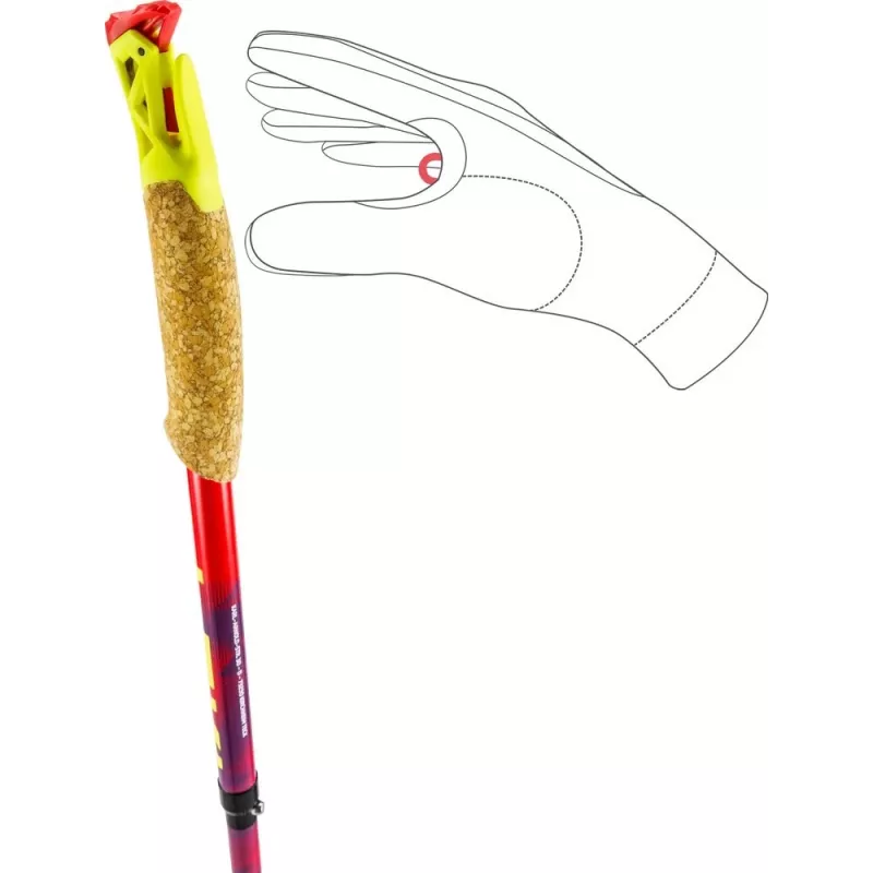 Trekkingstöcke Leki TRL Ultratrail FX One 115 cm, rot