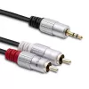 Audiokabel Qoltec 52341 3m 2xRCA 3.5mm Schwarz