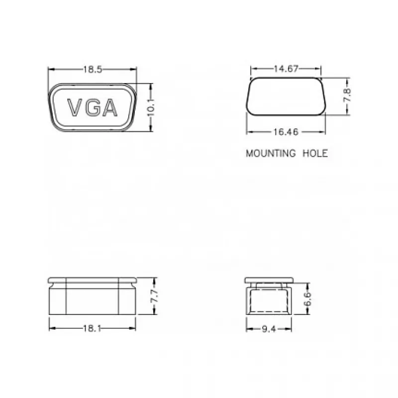 Buchsen-Schutzkappe VGA DeLOCK 60162