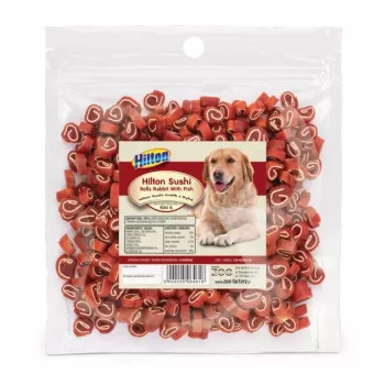 Hundetrainingsleckerlis Hilton Sushi Rolls — Kaninchen mit Fisch, 500 g