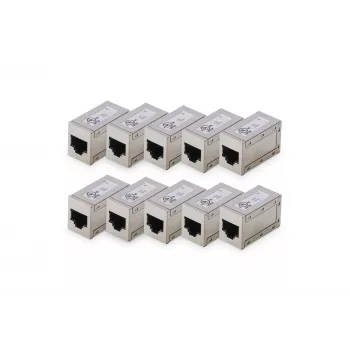 Digitus CAT 6 Modular-Kupplungen geschirmt 10 Stück RJ-45 Goldkontakte