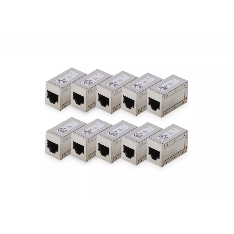 Digitus CAT 6 Modular-Kupplungen geschirmt 10 Stück RJ-45 Goldkontakte