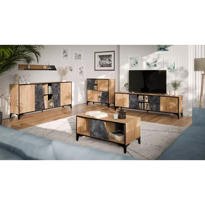 Cama Couchtisch OVO 90x50xH39 Eiche/Beton