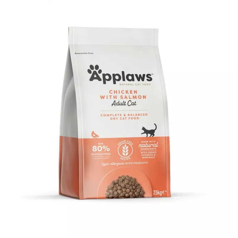 Applaws Trockenfutter für Katzen, Huhn mit Lachs, 7,5 kg