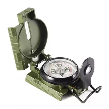 Magnetischer Navigationskompass EYESKEY EK-22JG — Aluminiumgehäuse, 360° drehbar, wasserdicht, Deckel, eingebaute Libelle