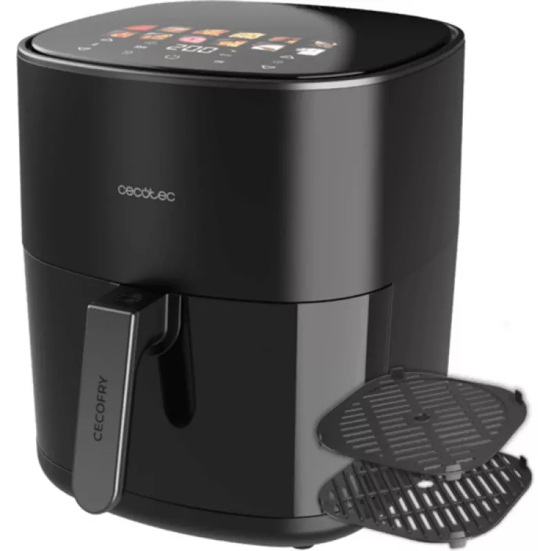 Heißluftfritteuse Cecotec Cecofry&Grill Duoheat 6500, 6,5 L, 2200 W, Touch-LCD, schwarz