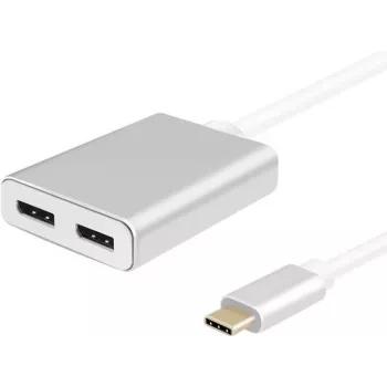 USB-C-Splitter helos 288383 — 2× DisplayPort-Ausgang, USB 3.1 Type-C