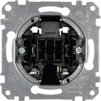 Drucktaster Merten MEG3150-0000 1P metallic, 250 V AC, 10 A