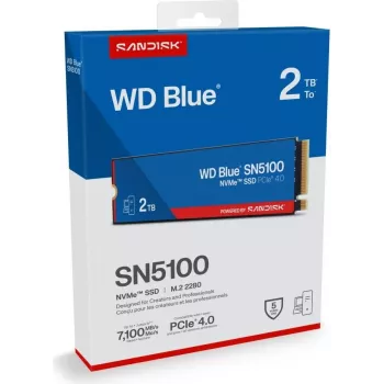 SanDisk 2TB WD Blau SN5100 NVME SSD - Flash-Speicher (WDBS4F0020BNC-WRSN)